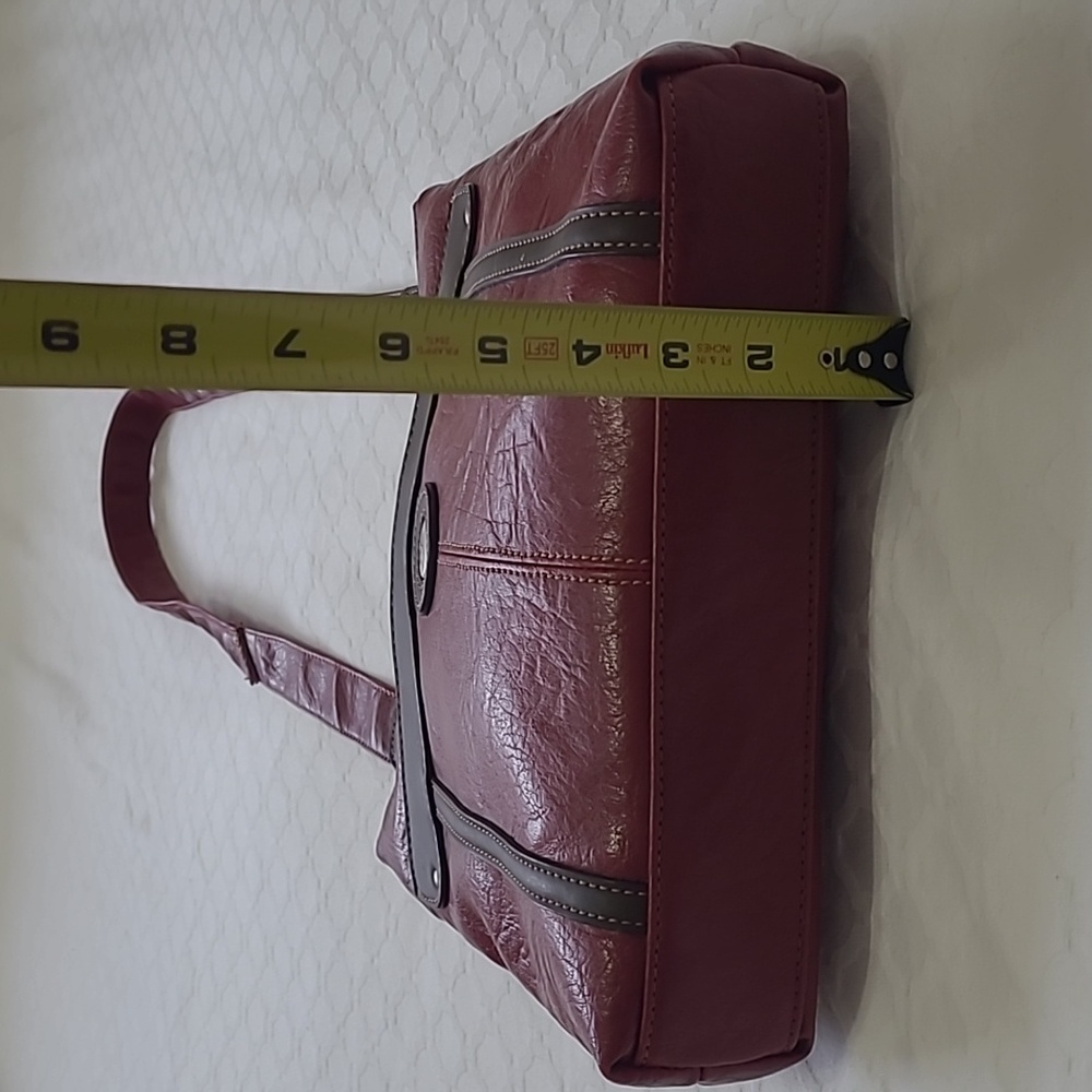 Red Leather Crossbody Bag - Picture 9 of 11